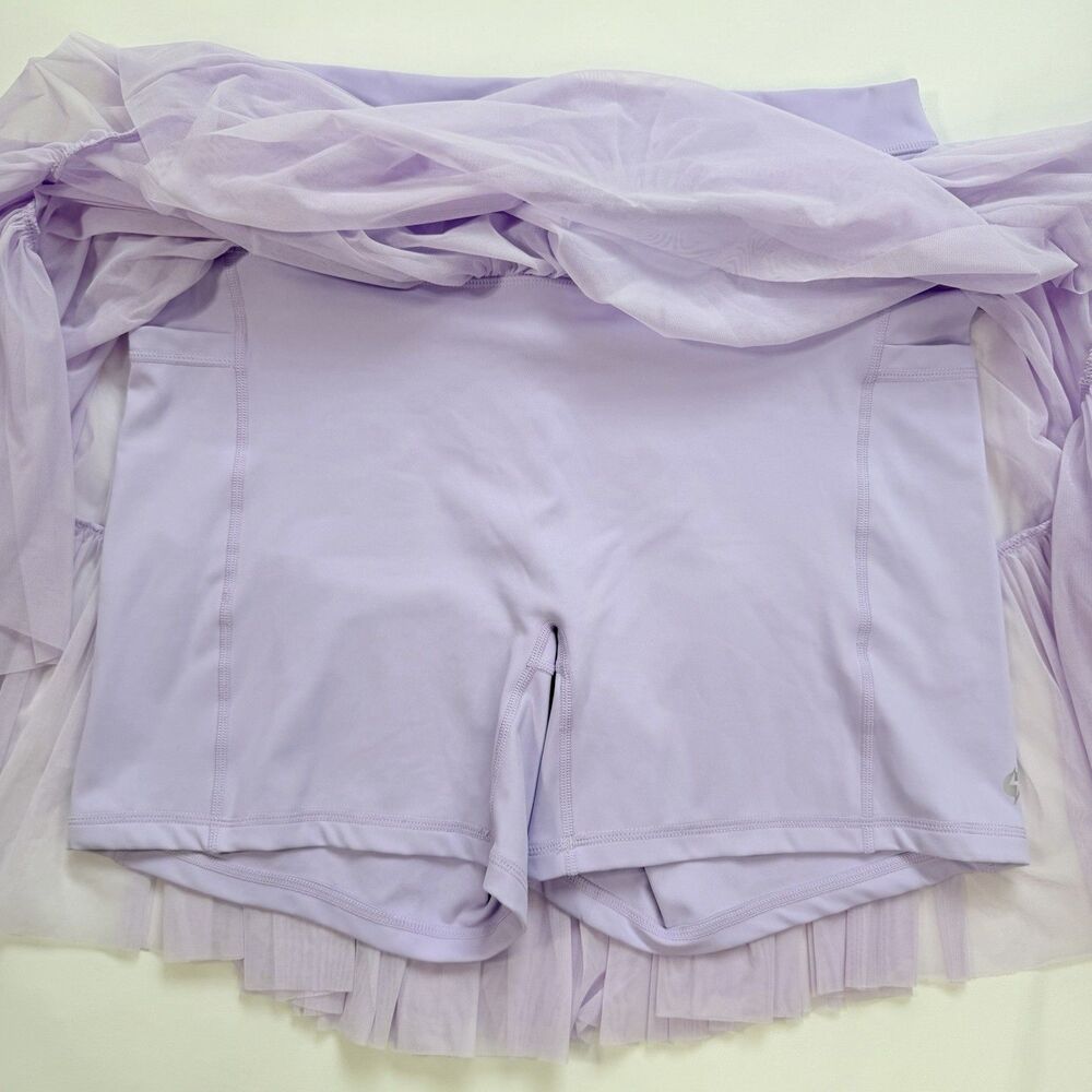 POPFLEX Pirouette Skort Mini Skirt 1X Digital Lavender Taylor Swift Coquette - Picture 5 of 10